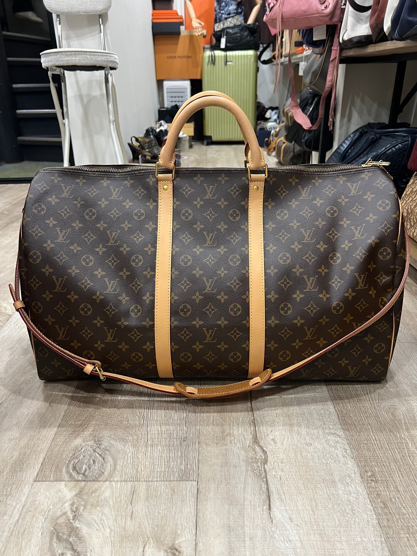 LOUIS VUITTON KEEPALL 55 (VACHETTA REPLACED)