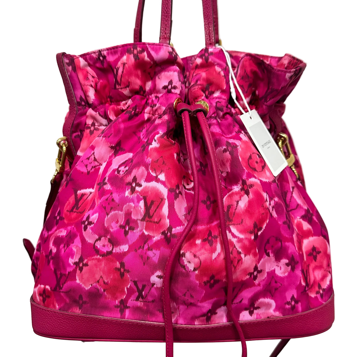 LOUIS VUITTON 2013 Limited Edition Monogram Nylon Ikat Flower Noefull MM Bucket Bag