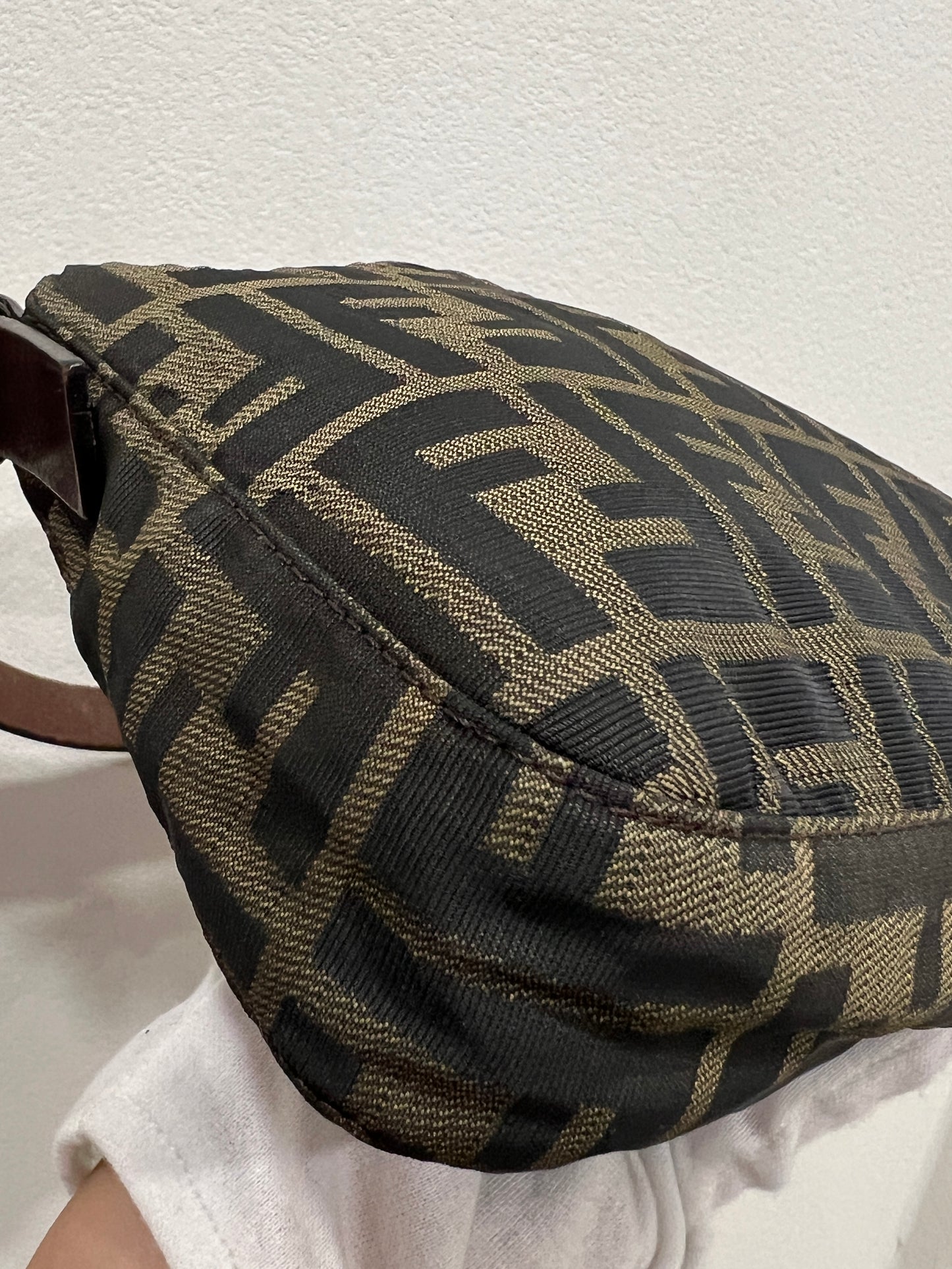 FENDI Baguette with Pink Logo Hardware