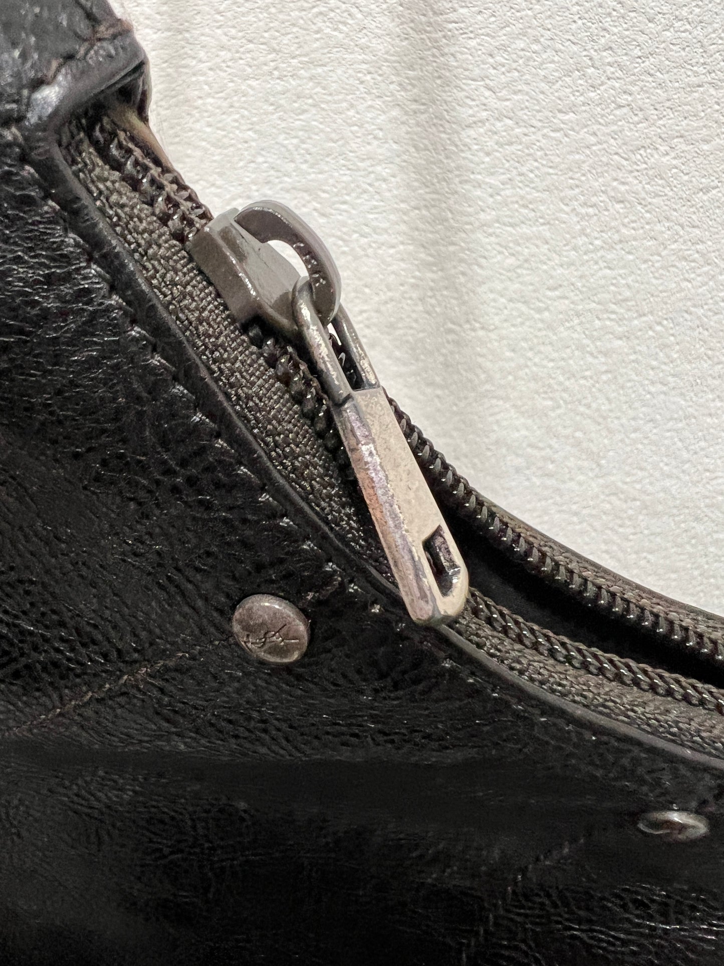 YSL Mombasa Black Leather Shoulder Bag