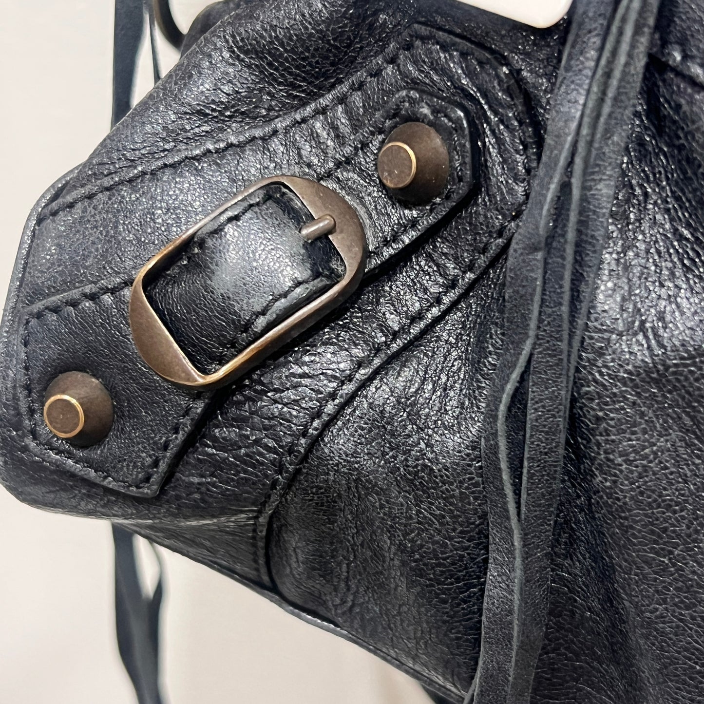 BALENCIAGA Black Twiggy Leather Satchel
