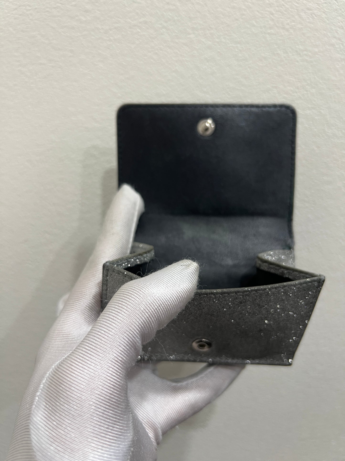 BALENCIAGA Tri-fold Wallet Glitter Finish
