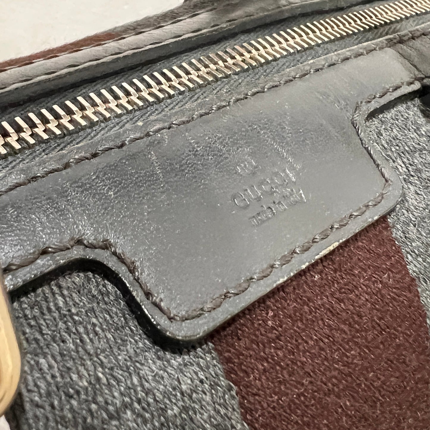 GUCCI Green Gucci Suede Web Satchel/Boston Bag