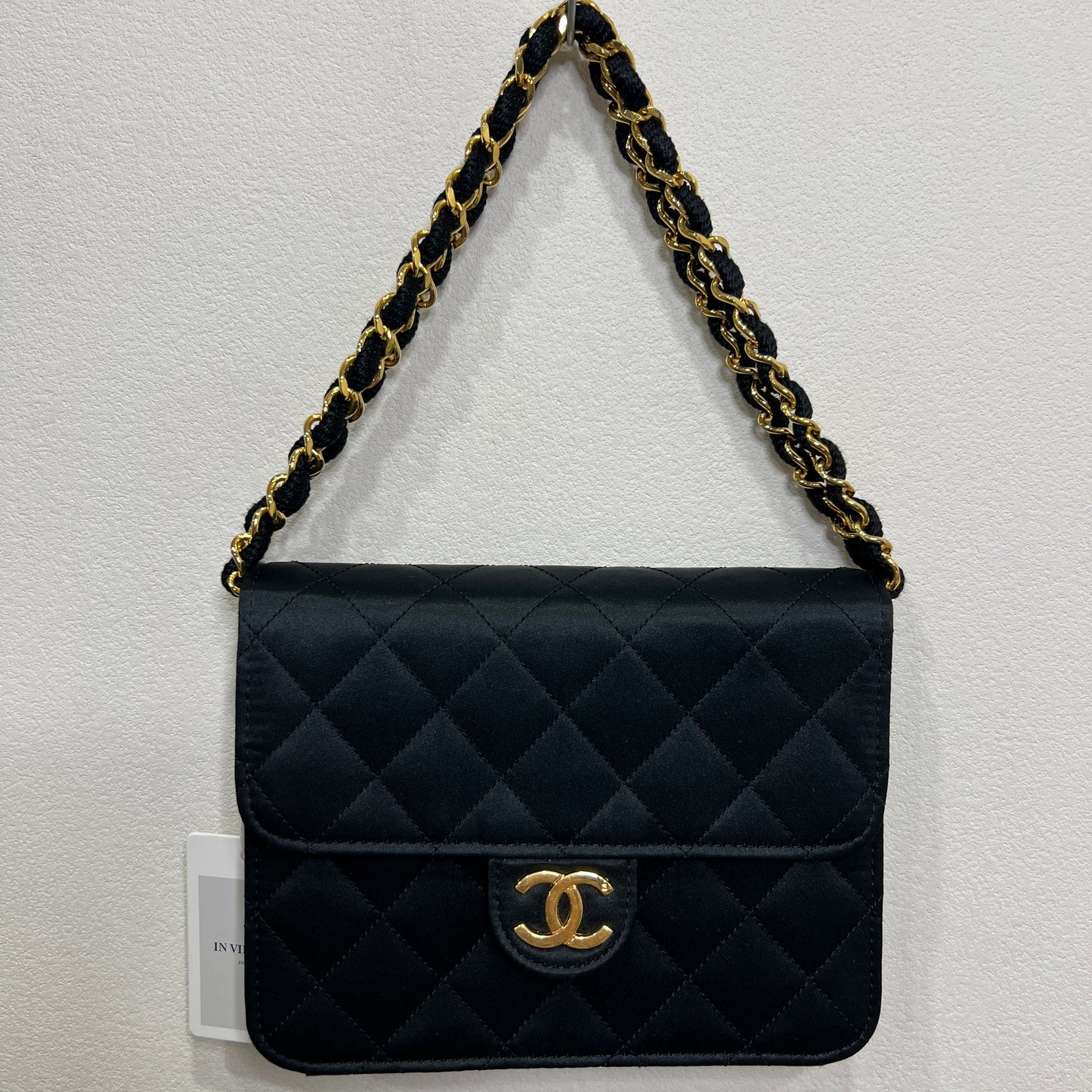 CHANEL Silk Shoulder Chain Bag