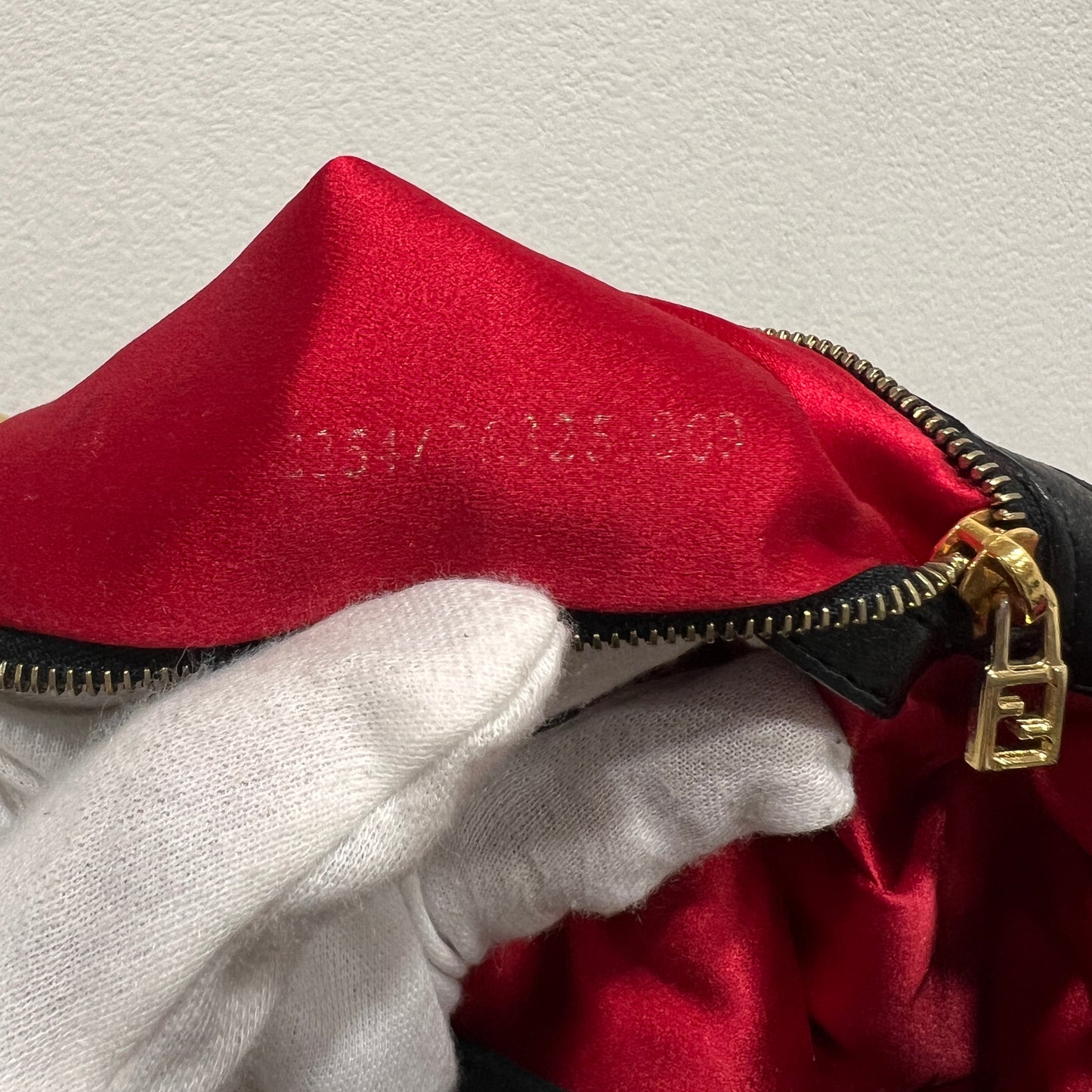 FENDI Black Suede Mamma Baguette