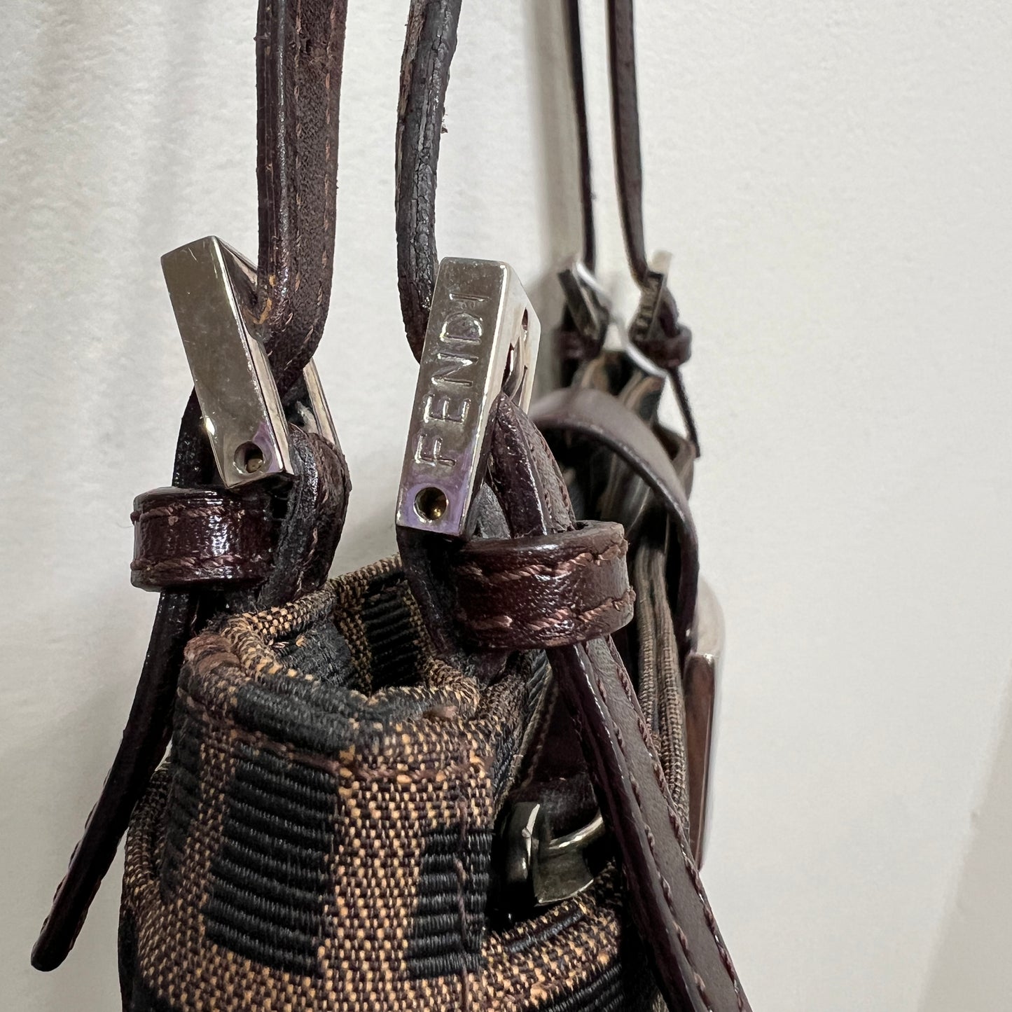 Fendi Zucca Canvas Shoulder Bag