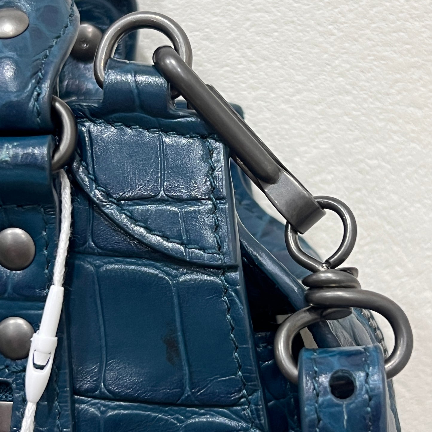 BALENCIAGA Mini City Crocodile