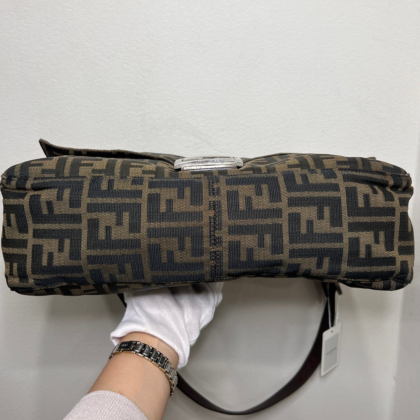 Fendi Zucca Canvas Shoulder Bag