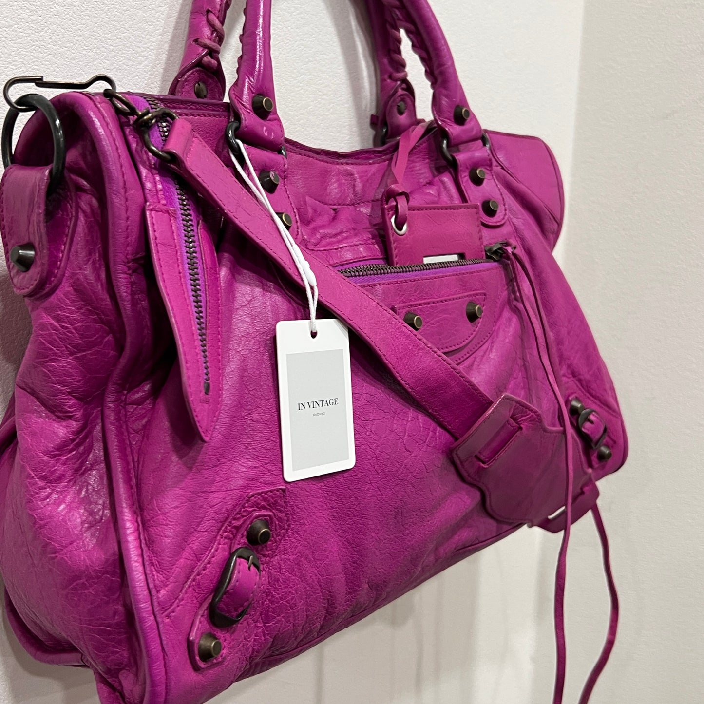 BALENCIAGA City Bag Medium Magenta Pink