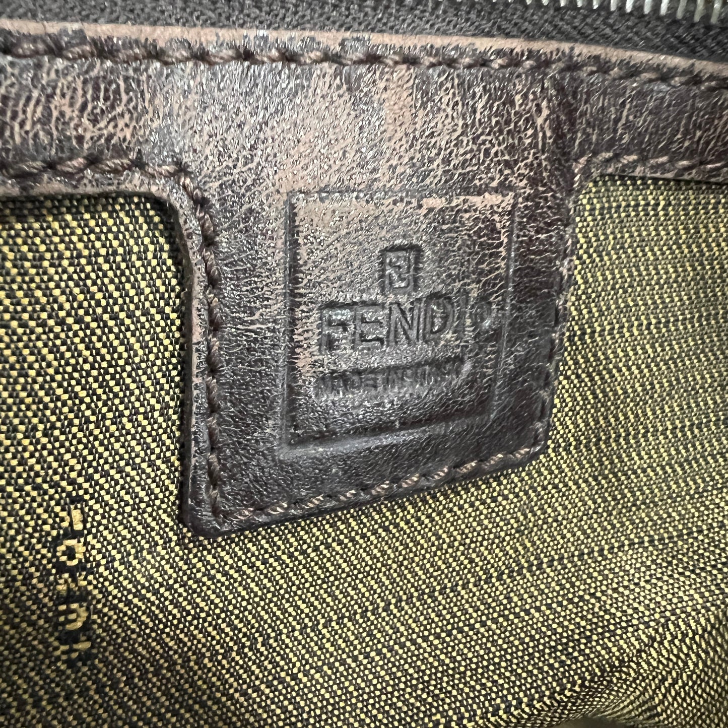 Fendi Zucca Canvas Shoulder Bag