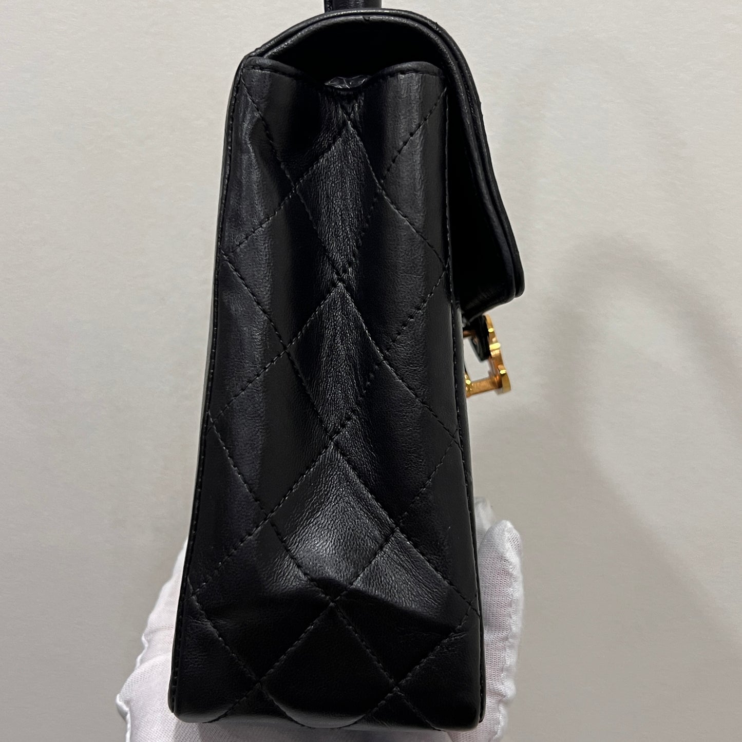 CHANEL Matelassé Mademoiselle Coco Mark Lambskin Handbag