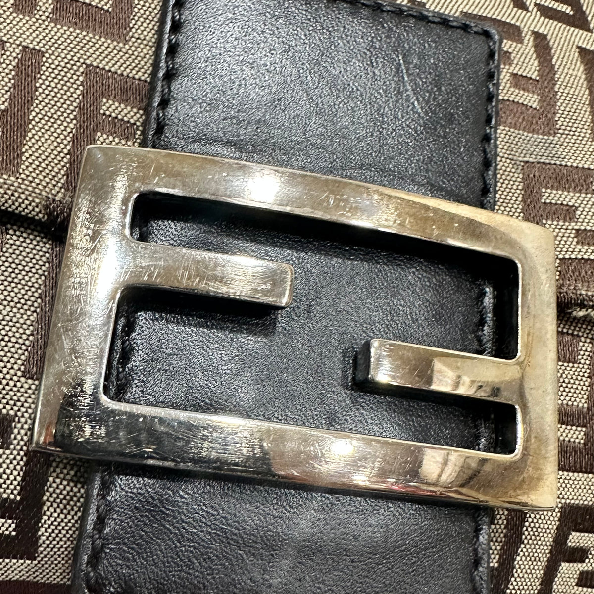 FENDI Mini Mamma Baguette Zuccino Canvas