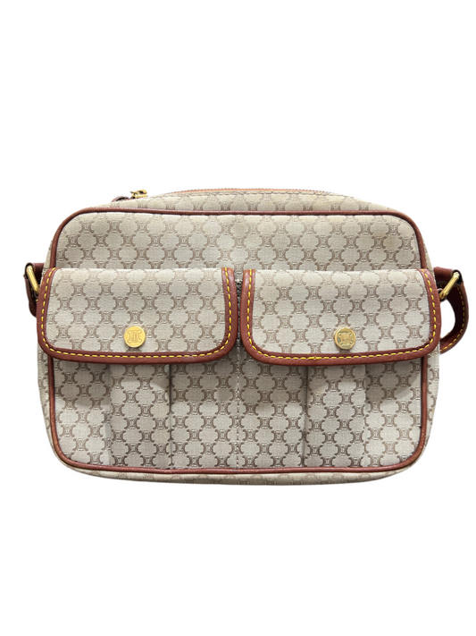 CELINE Macadam Canvas Shoulder Bag