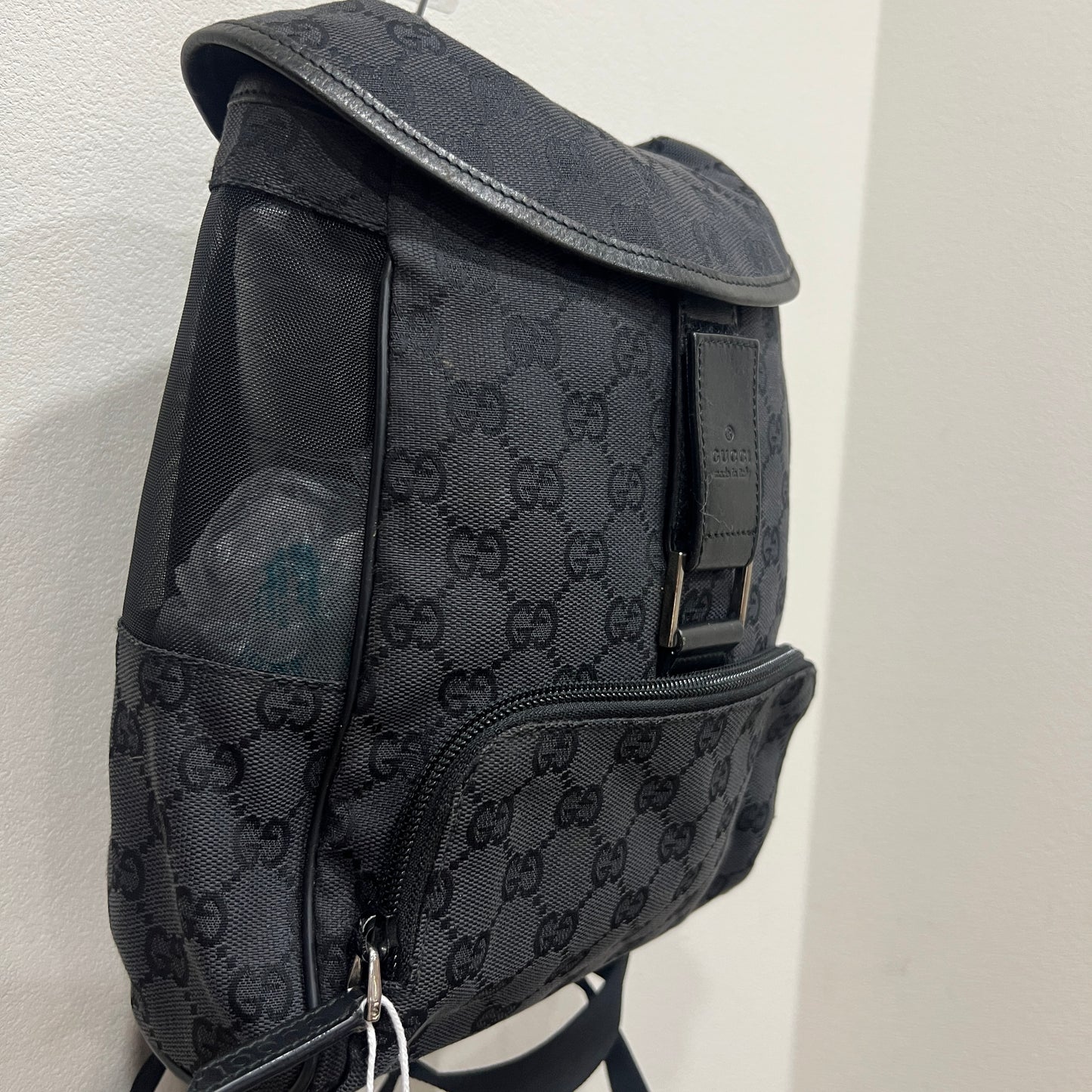 GUCCI Mesh x Fabric Canvas Backpack