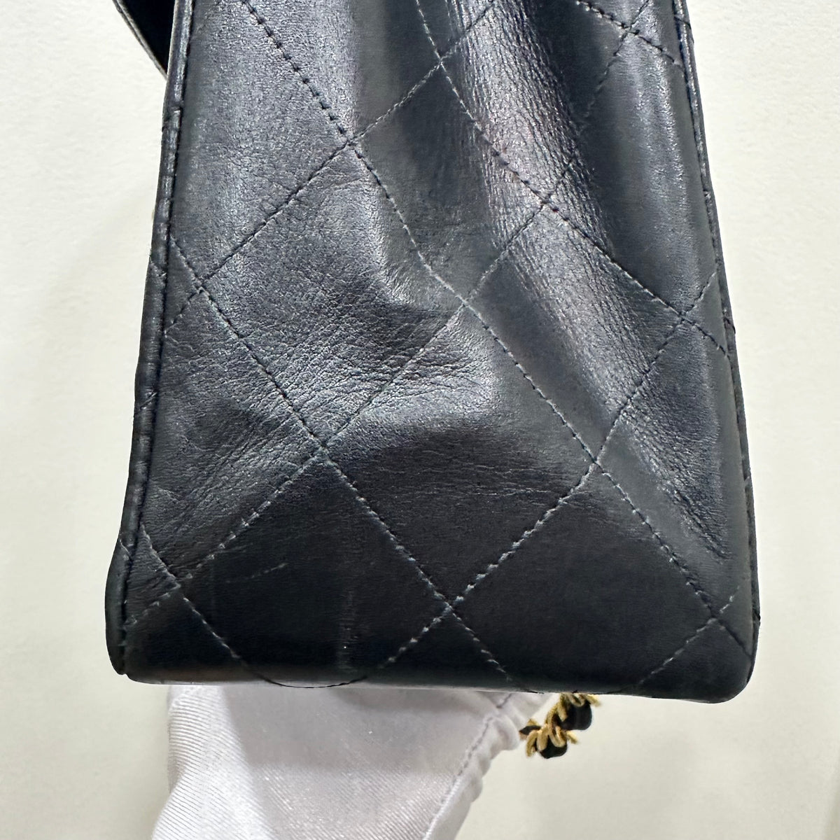 CHANEL Classic Flap Year 1994-1996 24k Gold CC Turn-lock