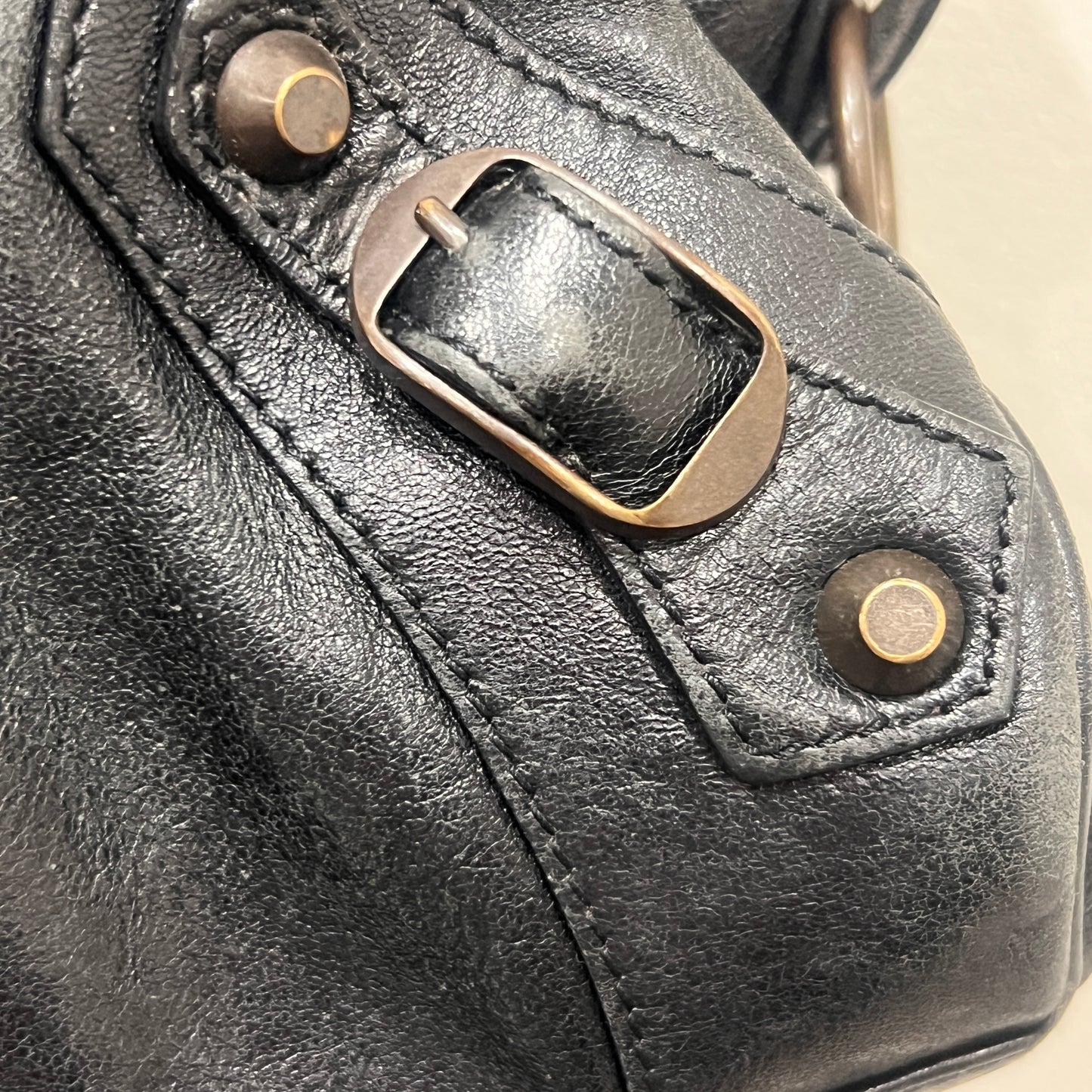 BALENCIAGA Black Twiggy Leather Satchel