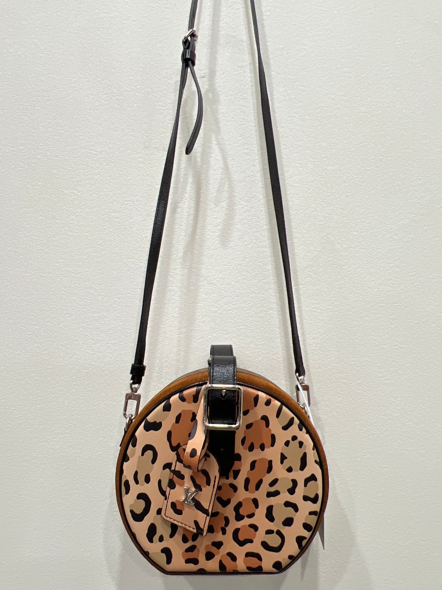 LOUIS VUITTON Brown Reverse, Corduroy,Leopard Petit Boite Chapeau Souple Bag unused