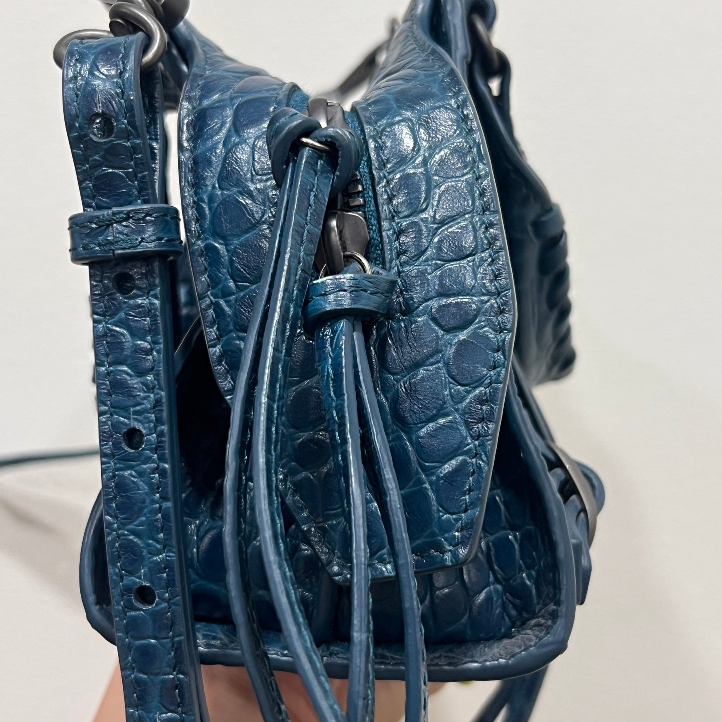 BALENCIAGA Mini City Crocodile