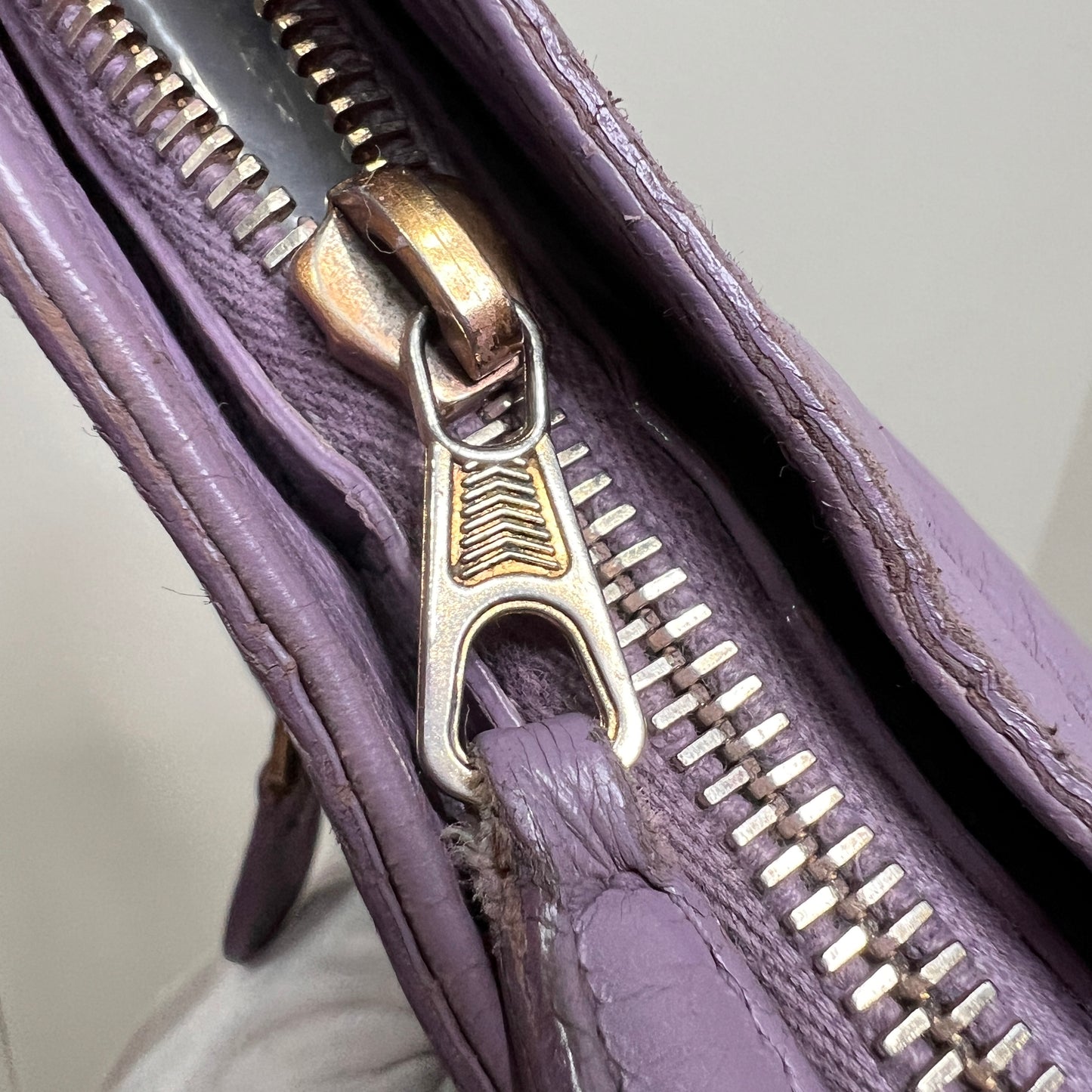 BALENCIAGA Lilac Leather Hip Crossbody