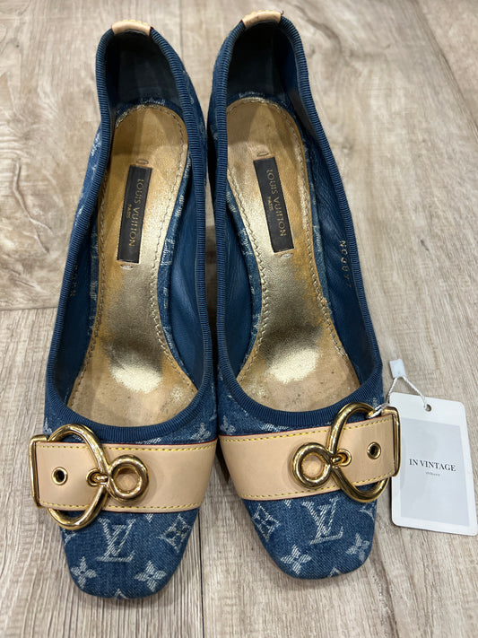 LOUIS VUITTON Denim Shoes SIZE 35