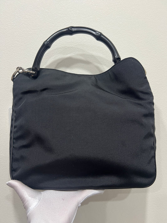 GUCCI Bamboo 2 way Handbag and Shoulder Bag