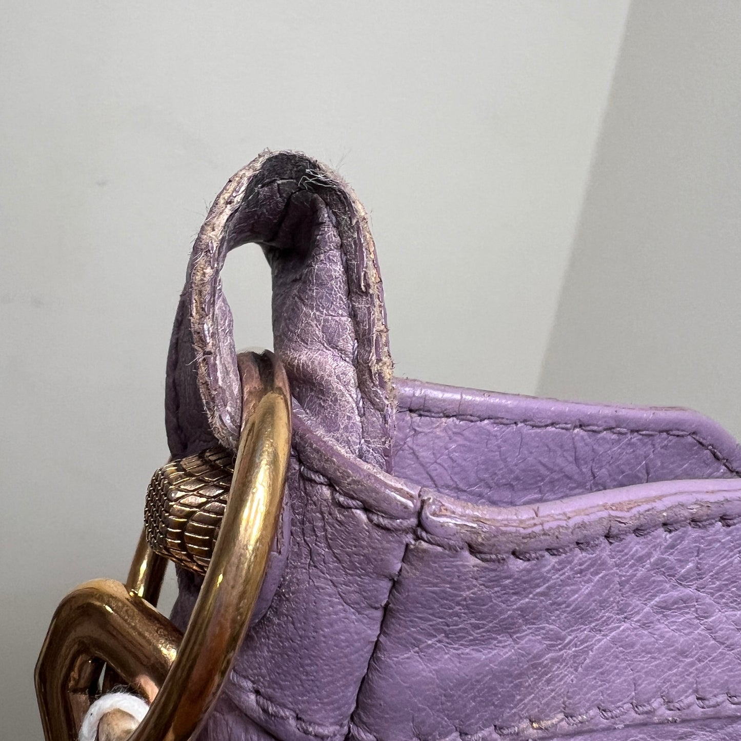 BALENCIAGA Lilac Leather Hip Crossbody