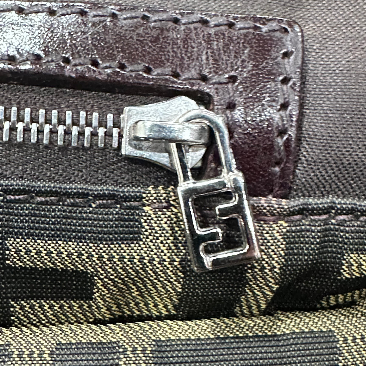 FENDI Vintage Zucca Shoulder Bag Messenger Style