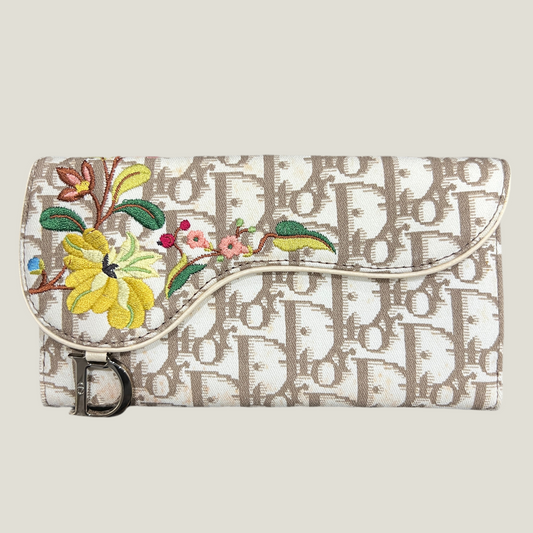 Dior Monogram Vintage Flowers Wallet