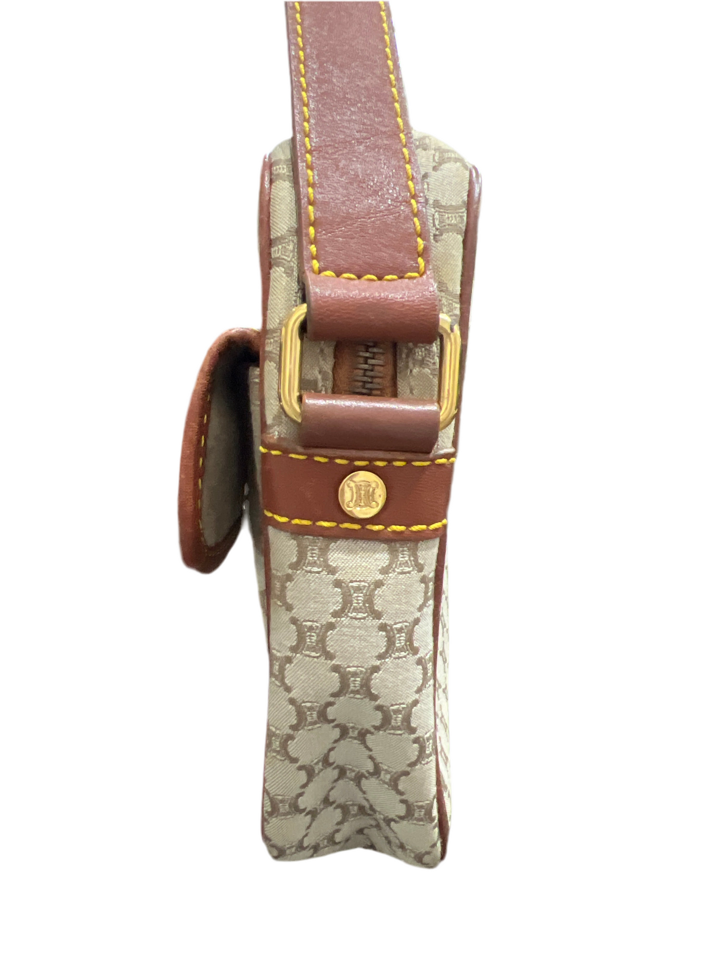 CELINE Macadam Canvas Shoulder Bag
