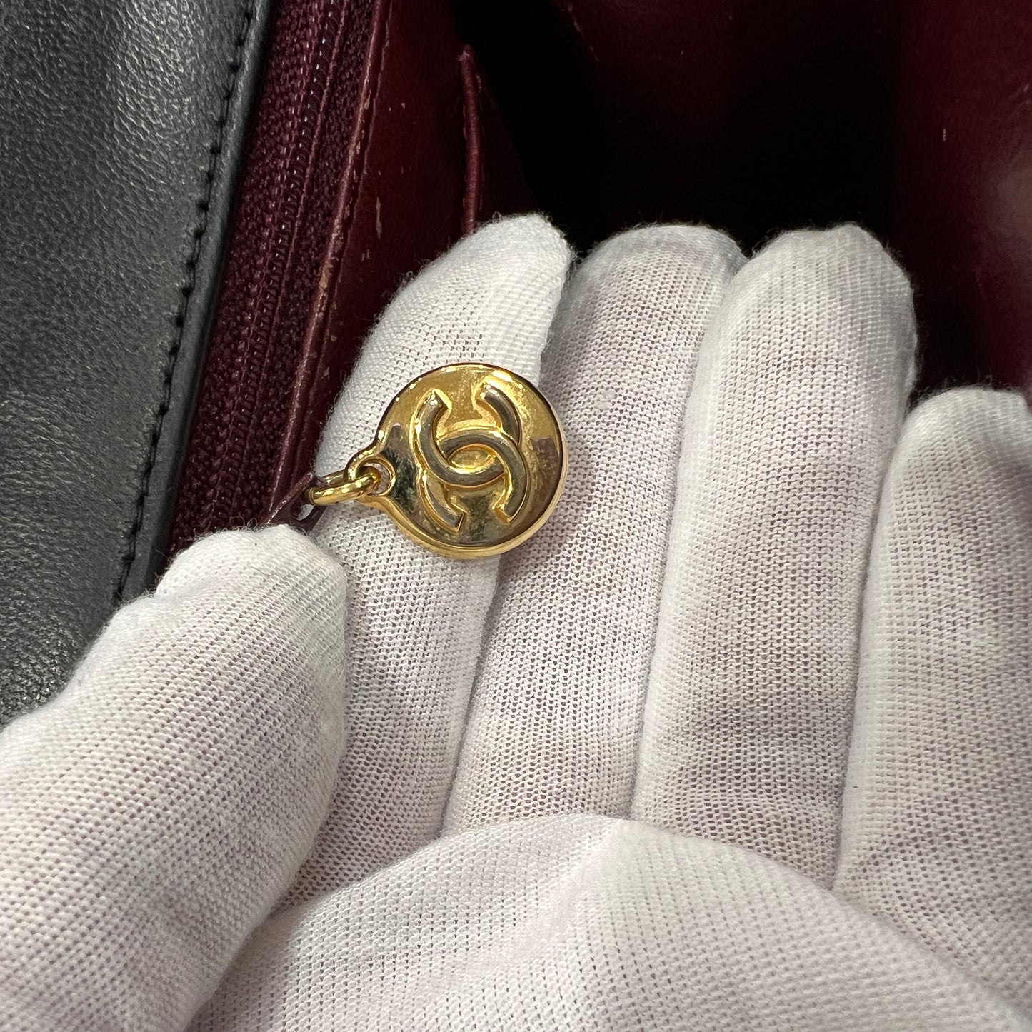 CHANEL Matelassé Mademoiselle Coco Mark Lambskin Handbag