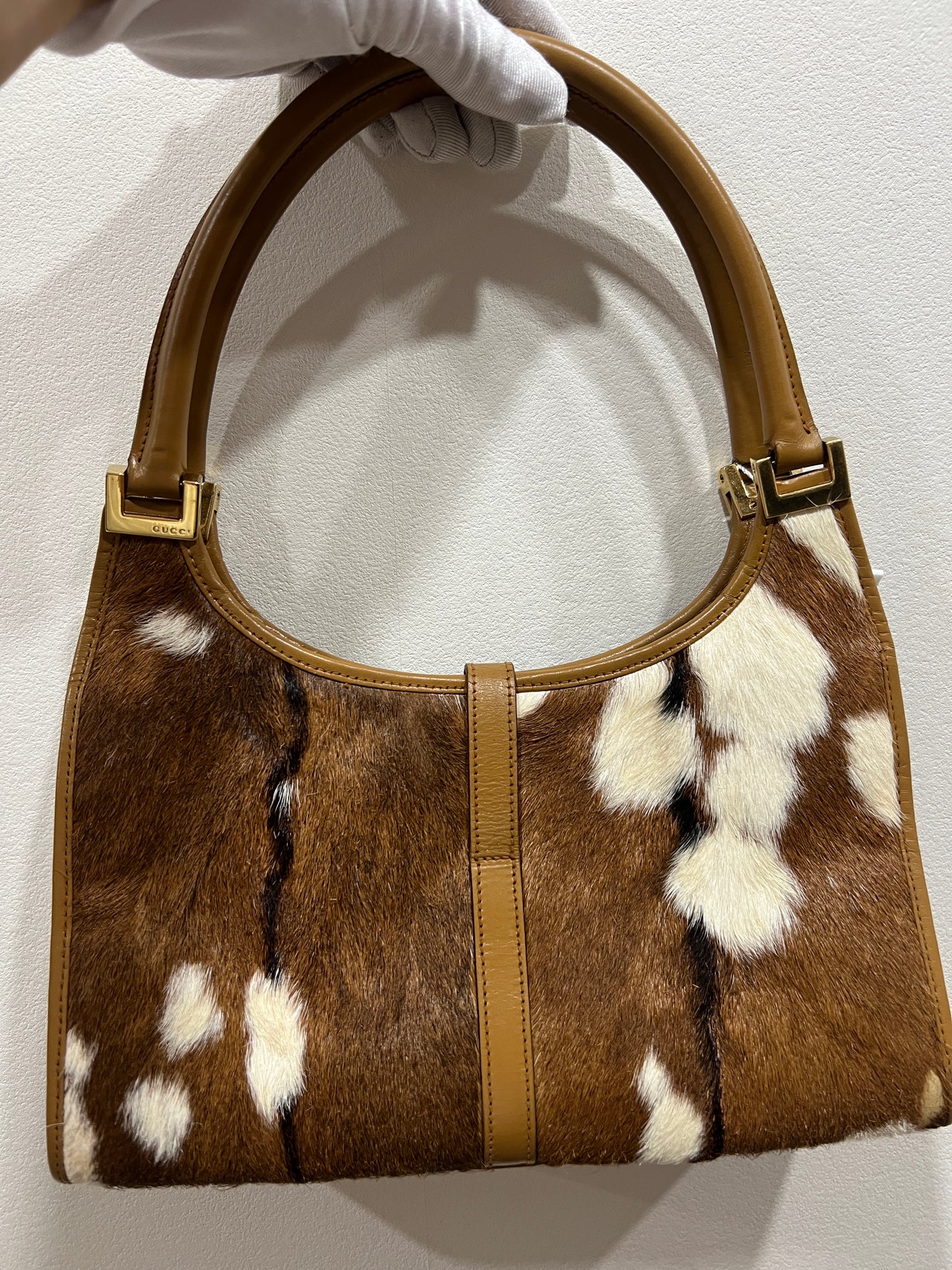 GUCCI Jackie Pony Hair Bardot Bag