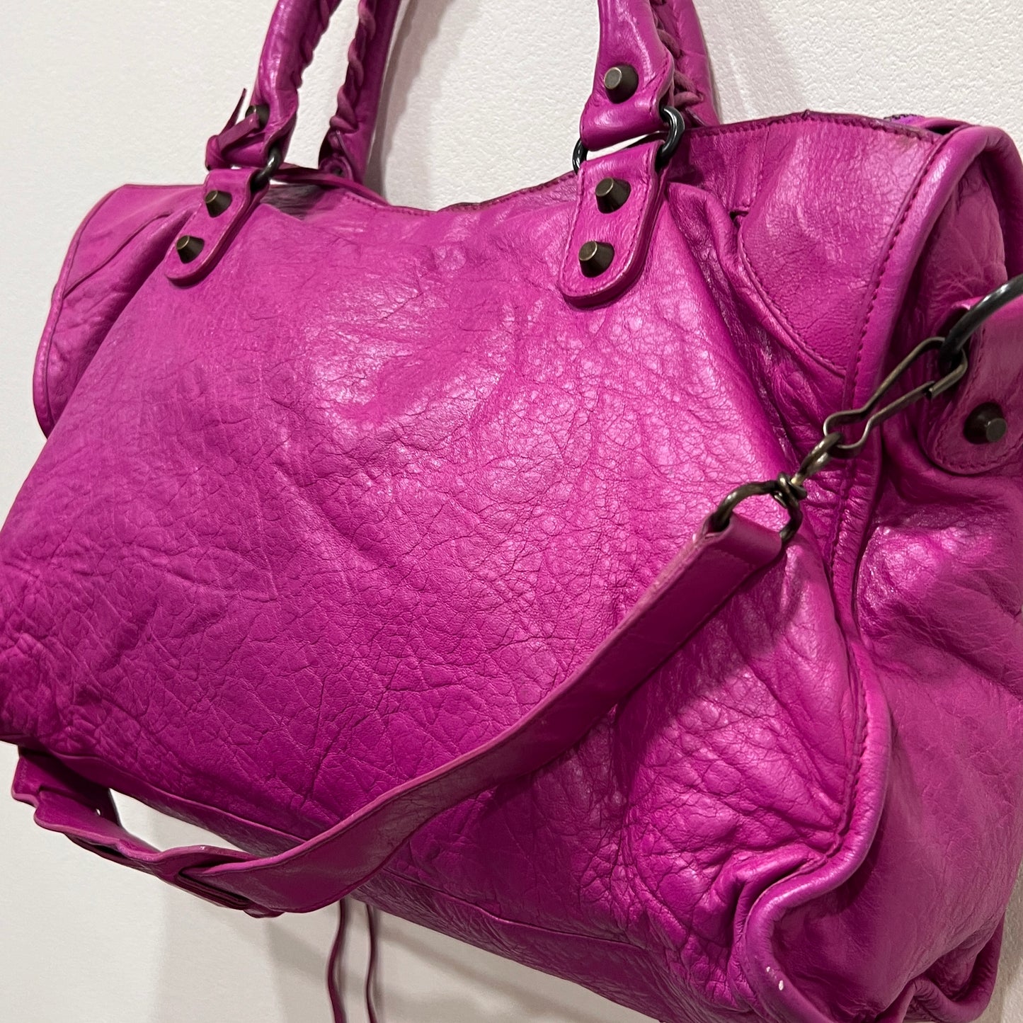 BALENCIAGA City Bag Medium Magenta Pink