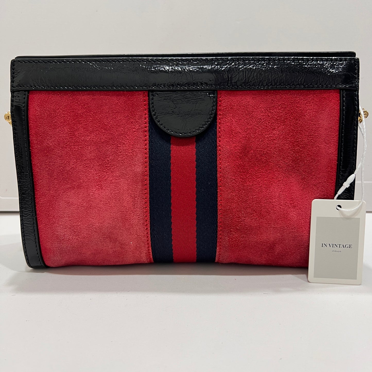 GUCCI Ophidia Chain Suede Small Shoulder Bag