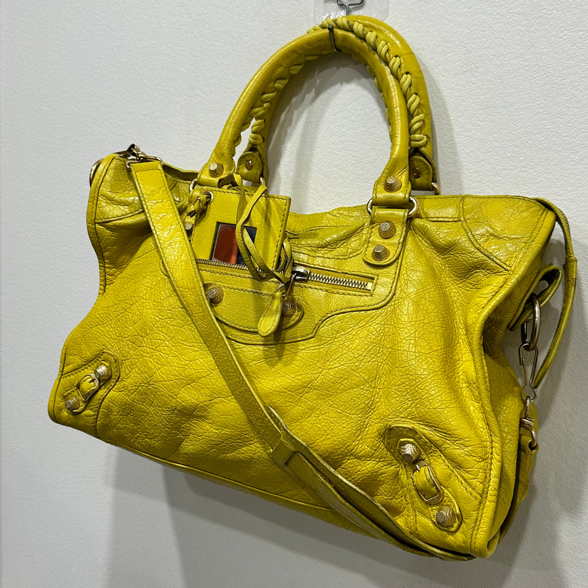 BALENCIAGA City Bag Medium Yellow Mustard