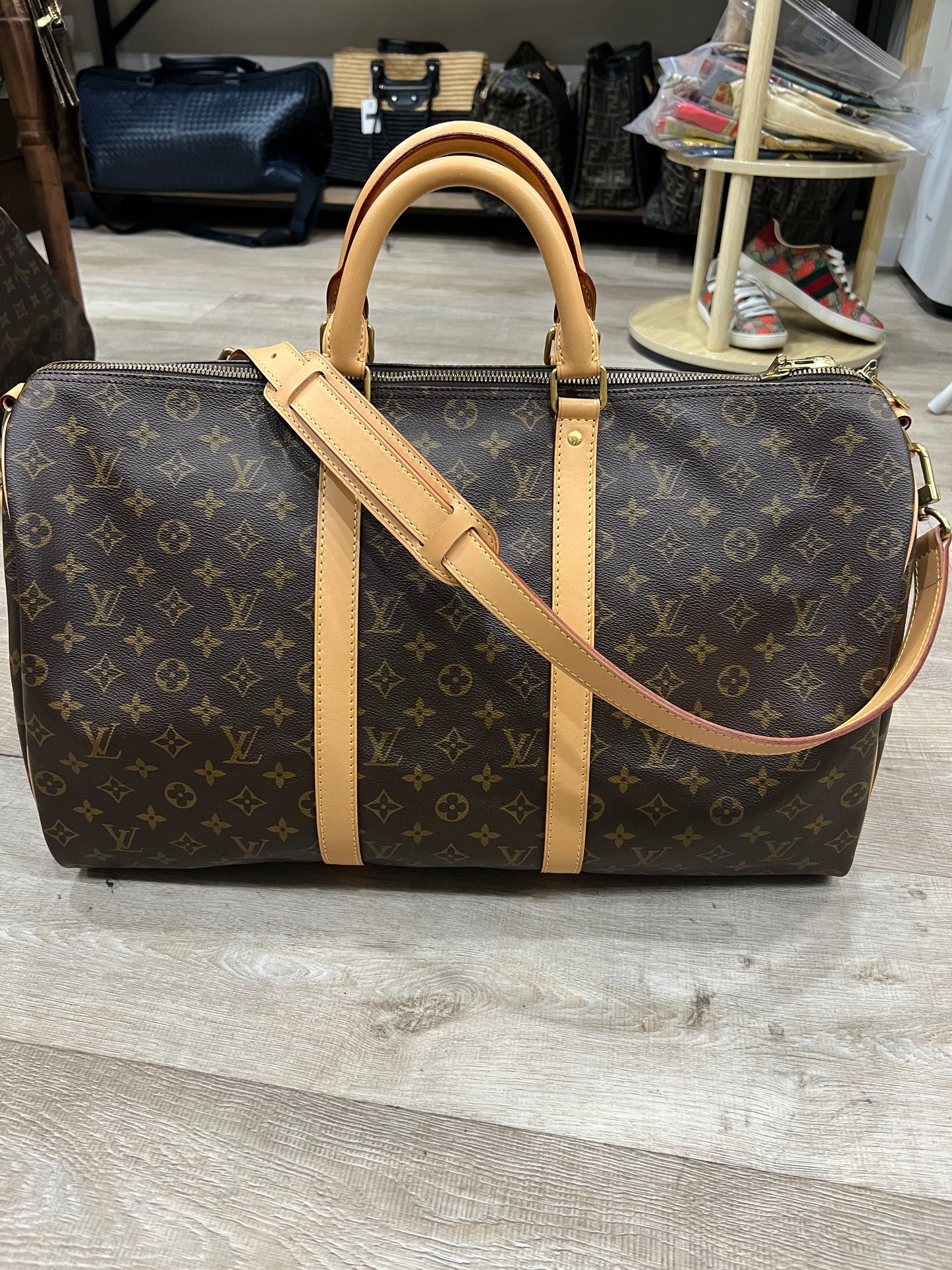 LOUIS VUITTON Keepall 45 (VACHETTA REPLACED, REPAIRED & RESTORED)