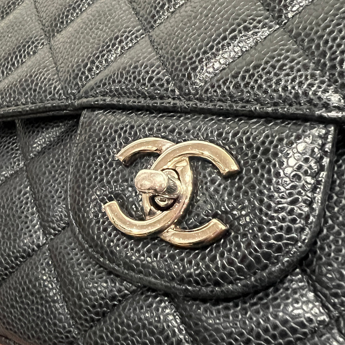 CHANEL Caviar Single Flap Jumbo