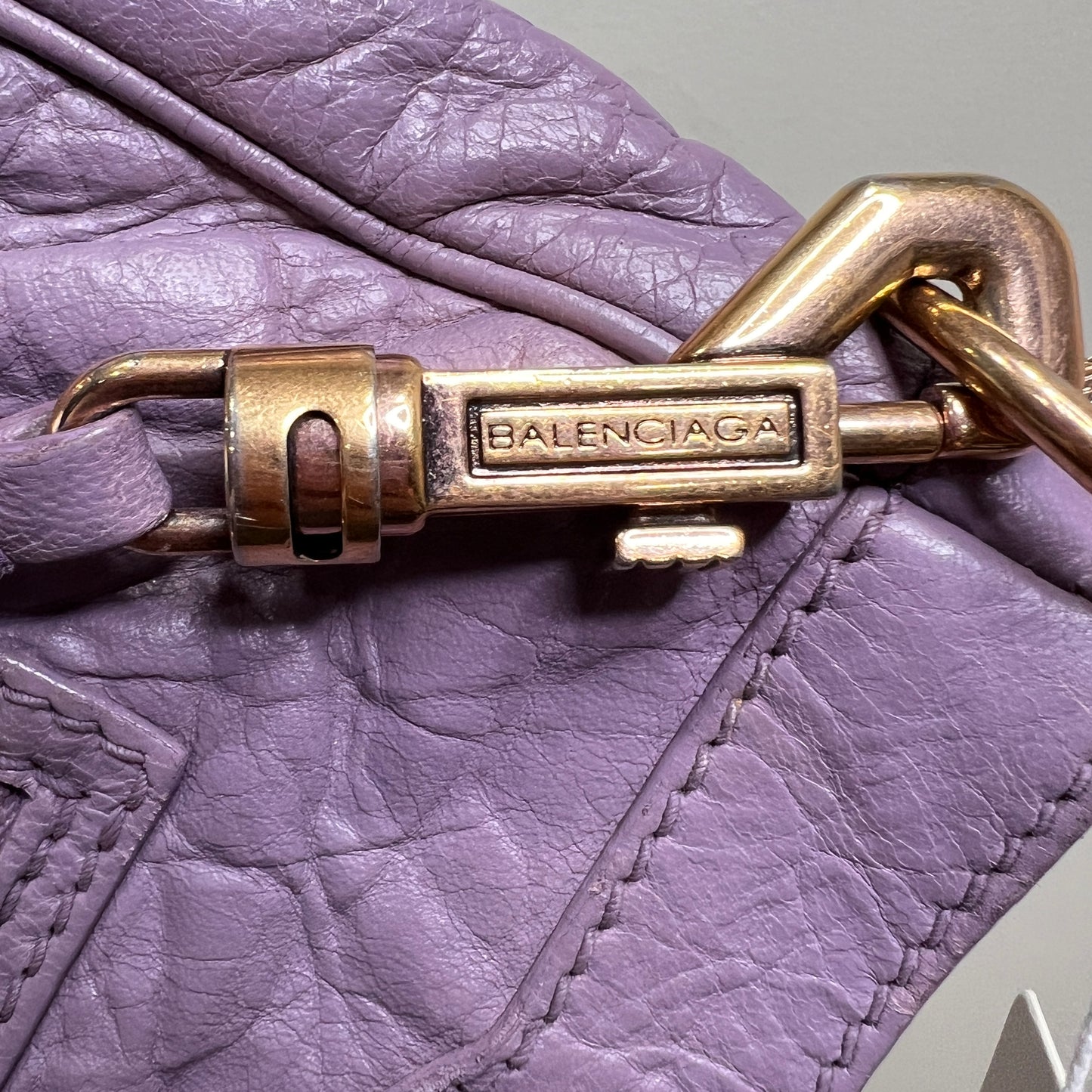 BALENCIAGA Lilac Leather Hip Crossbody