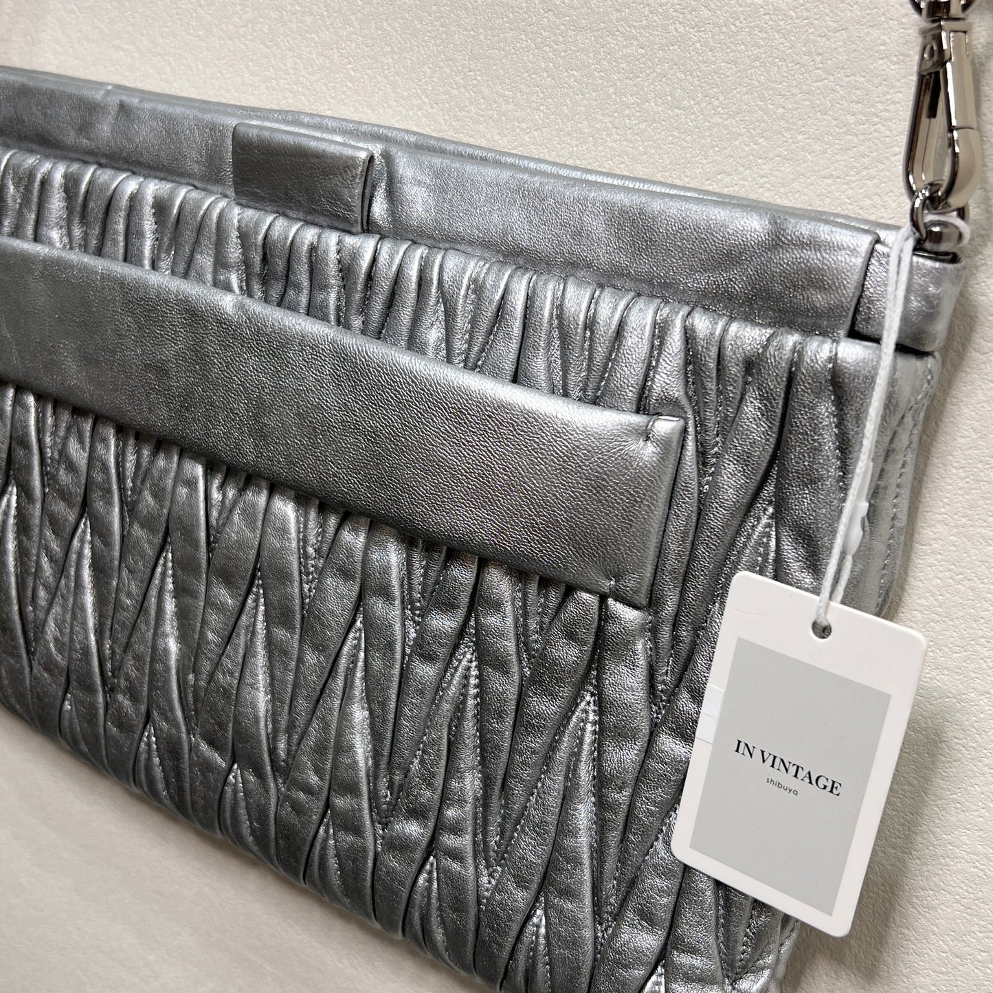 MIU MIU Metallic Leather Crossbody 30cm