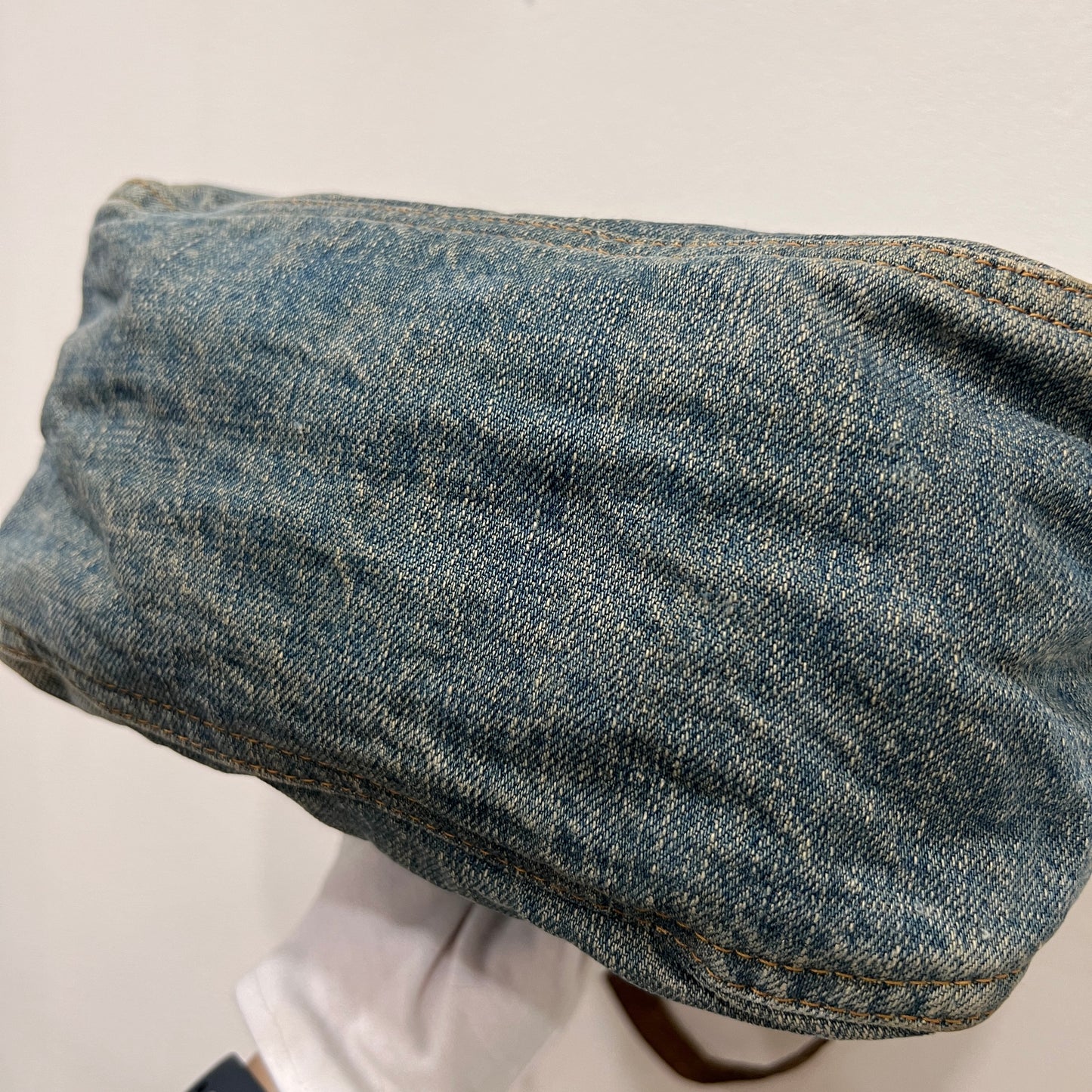 Fendi Mamma Baguette Denim Shoulder Bag