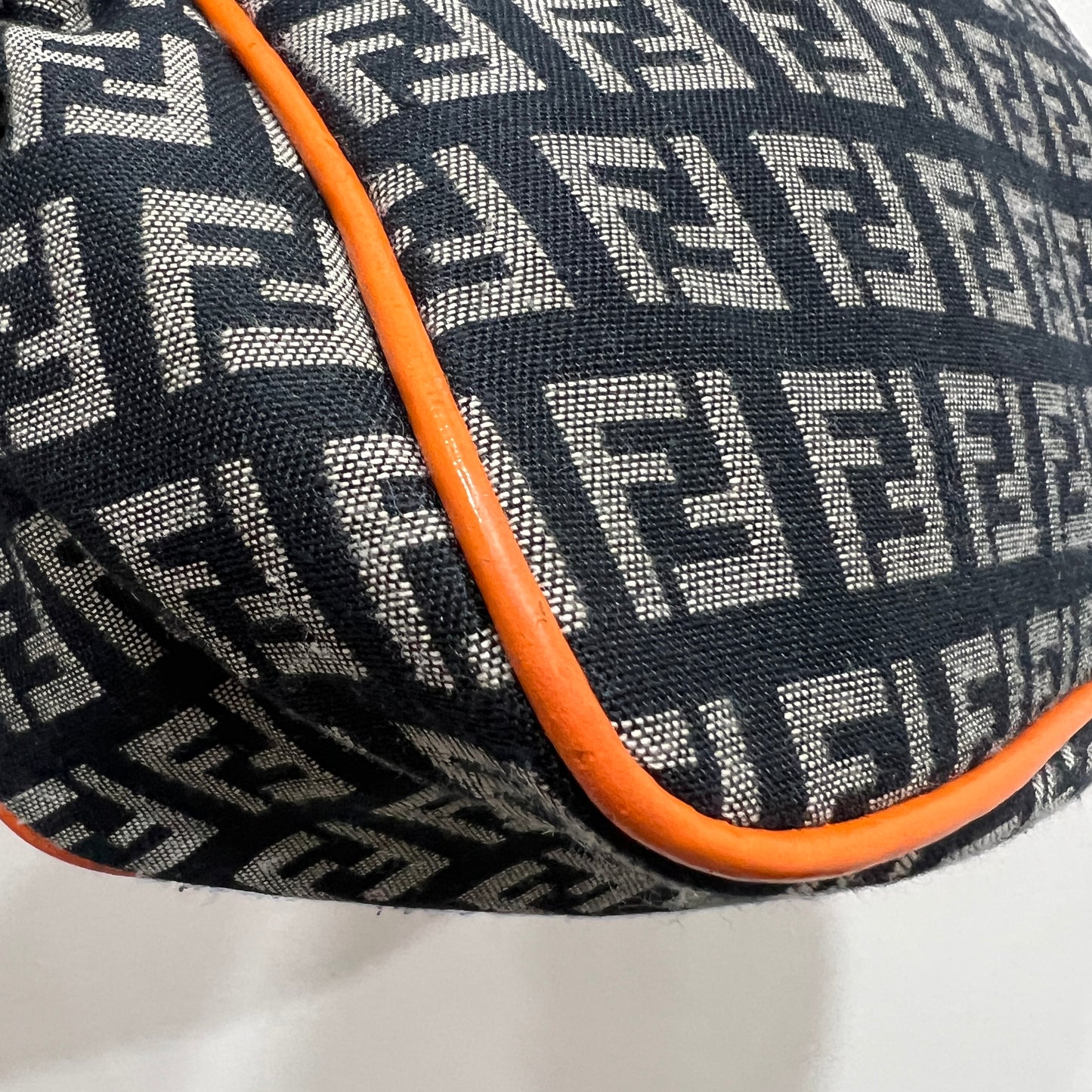 FENDI Mini Hobo Navy Orange Shoulder Bag (4021-11)