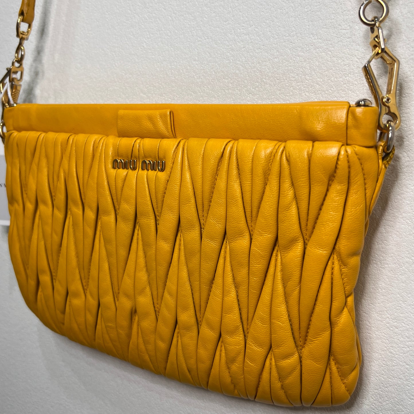 MIU MIU Metalasse Napa Leather Crossbody