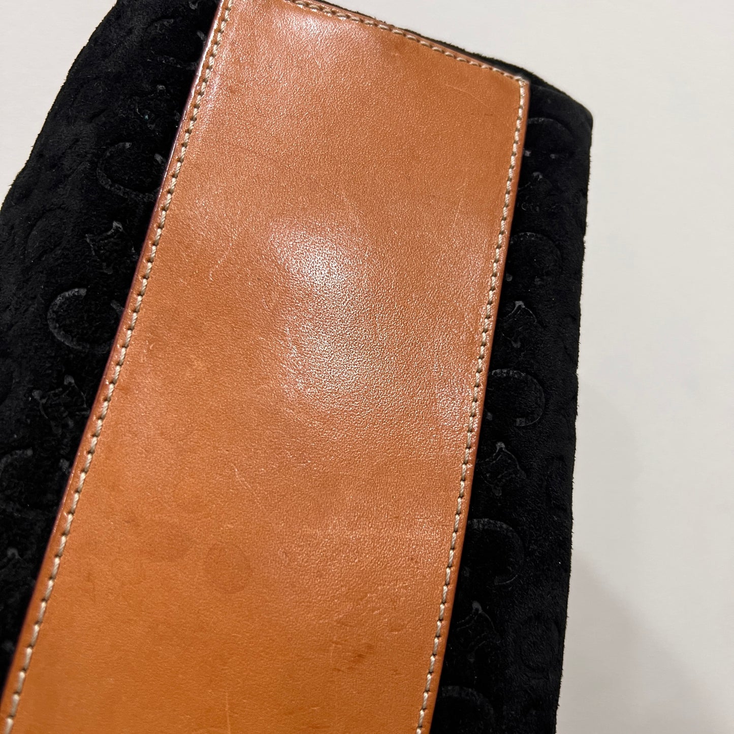 Celine Shoulder Bag Black Suede