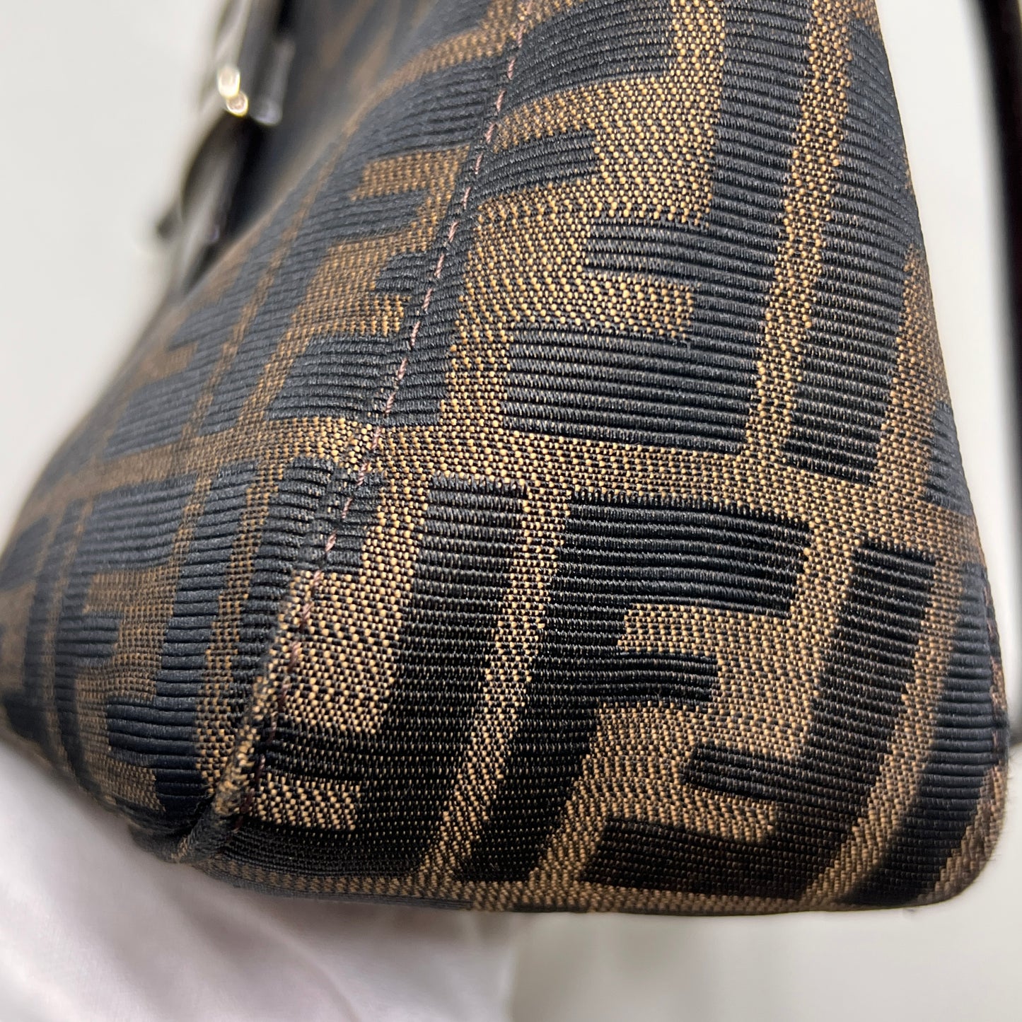 Fendi Zucca Canvas Shoulder Bag