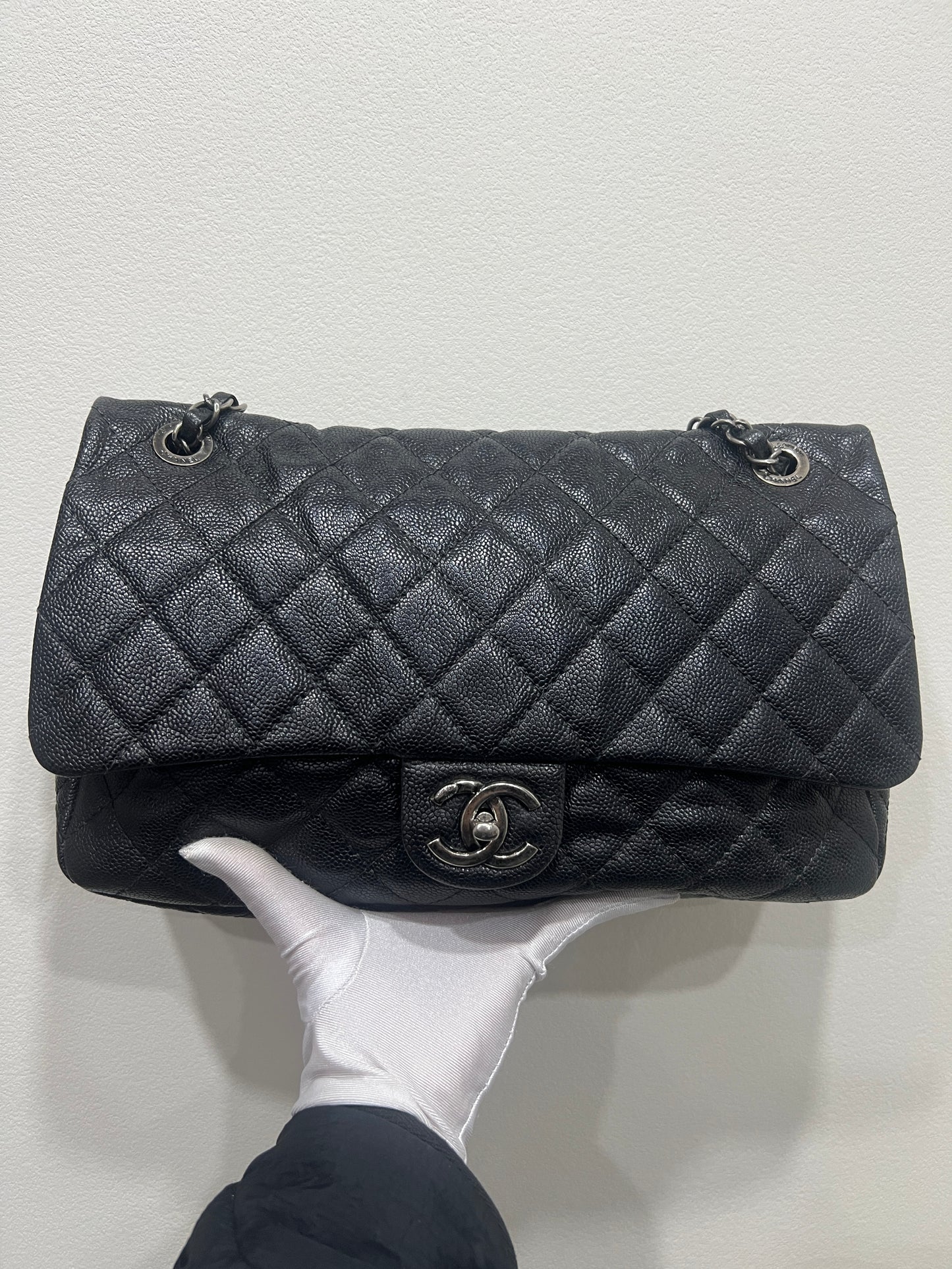 CHANEL easy flap Caviar Skin Shoulder bag