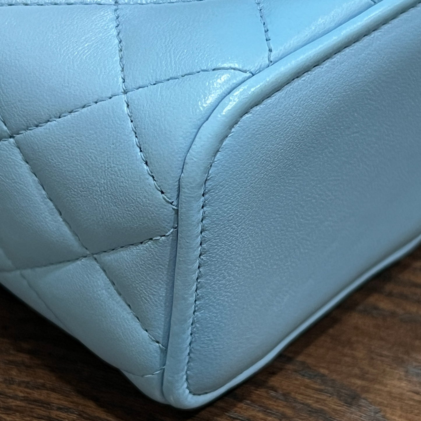 CHANEL Mini Vanity Bag Light Blue