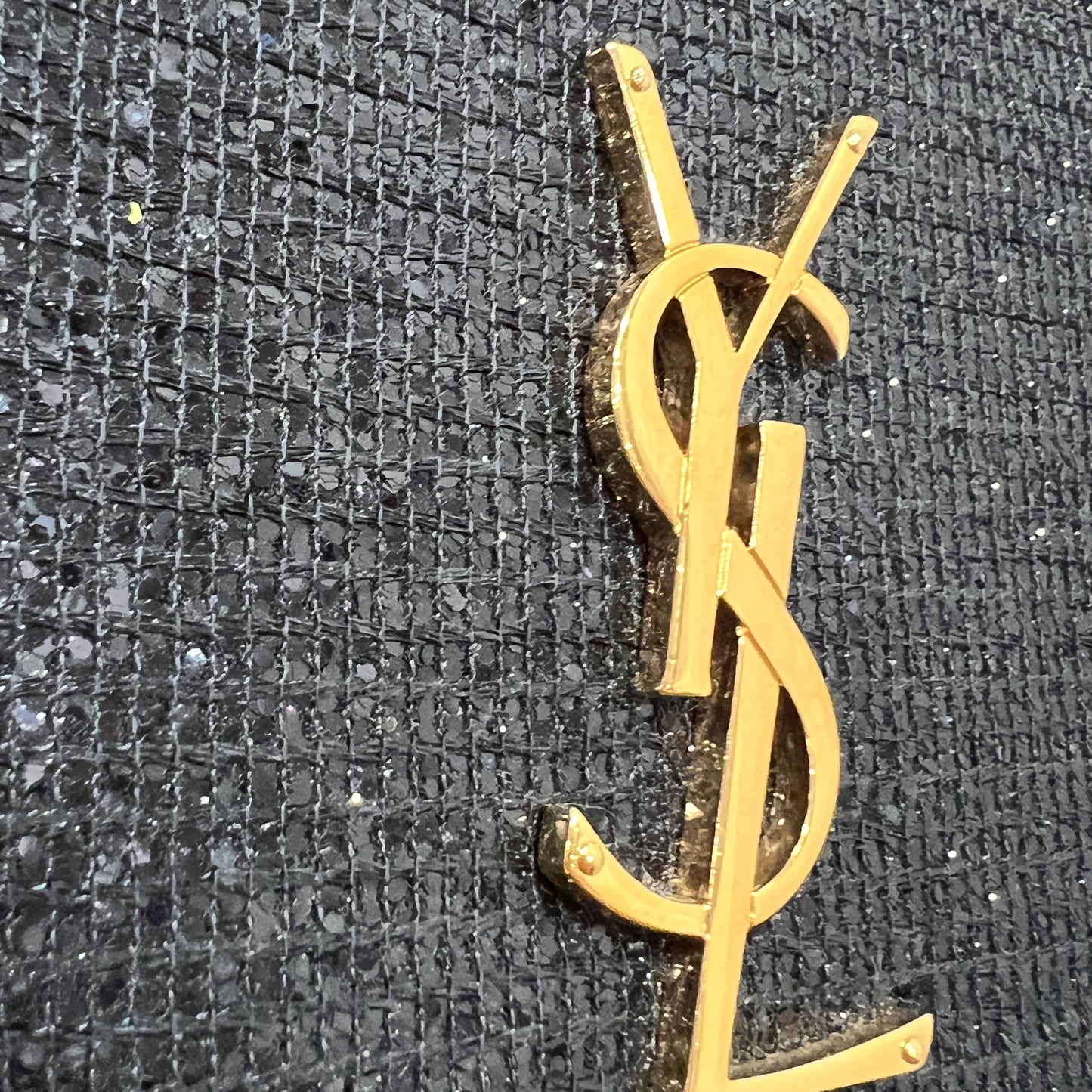 YSL Rare Kate Glitter Chain Wallet