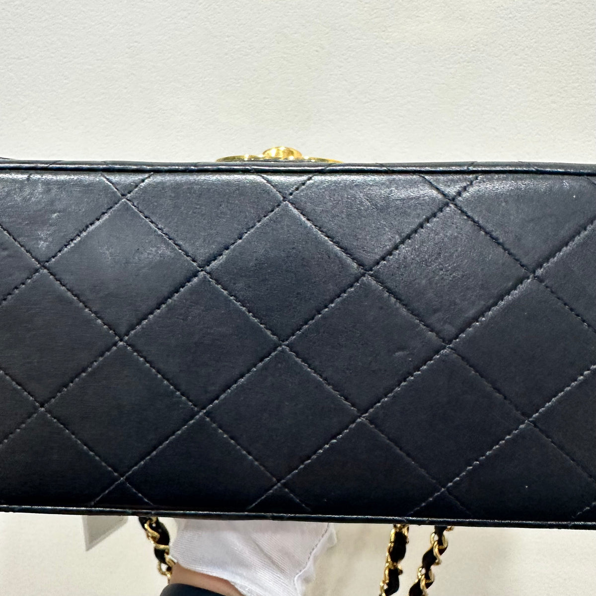 CHANEL Classic Flap Year 1994-1996 24k Gold CC Turn-lock