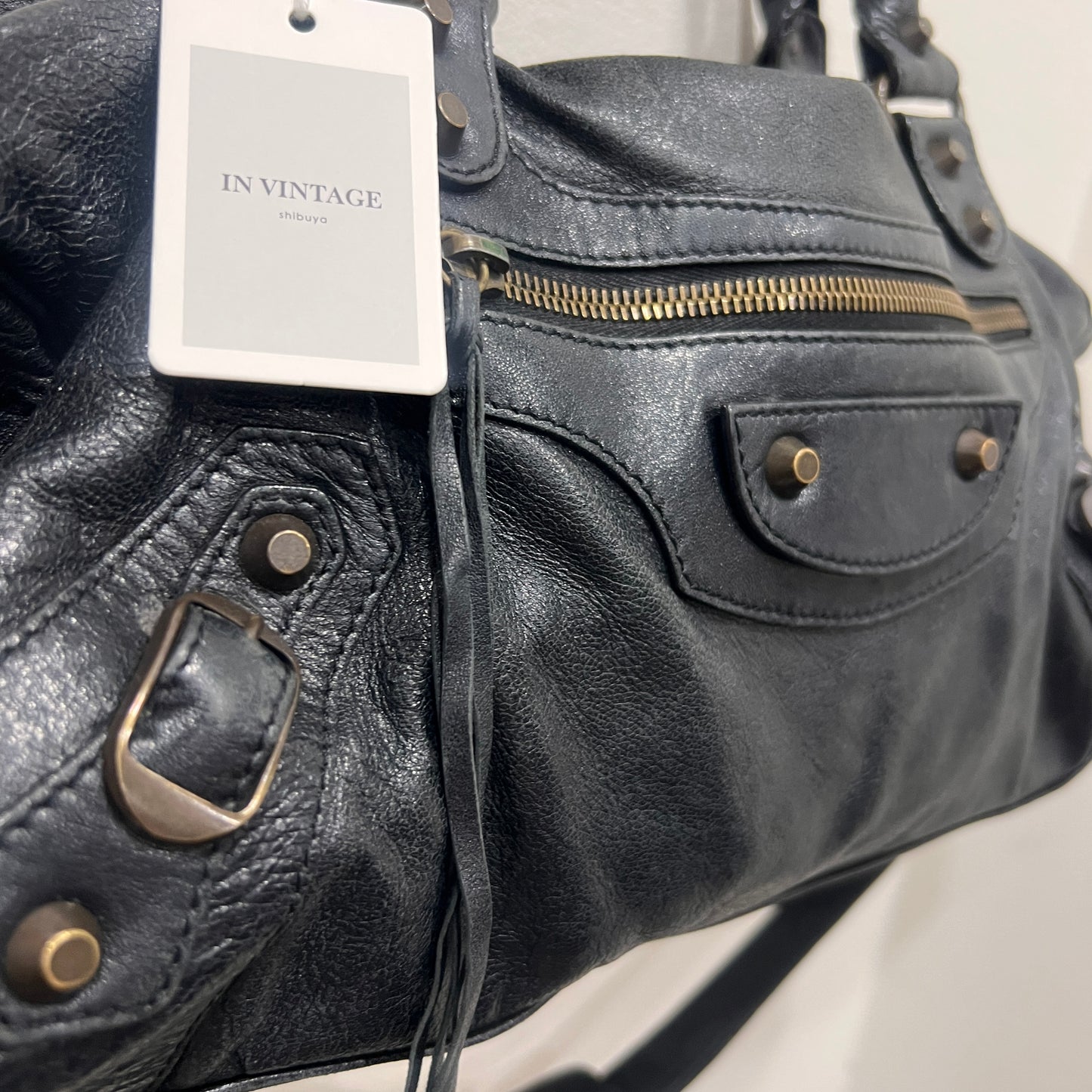 BALENCIAGA Black Twiggy Leather Satchel