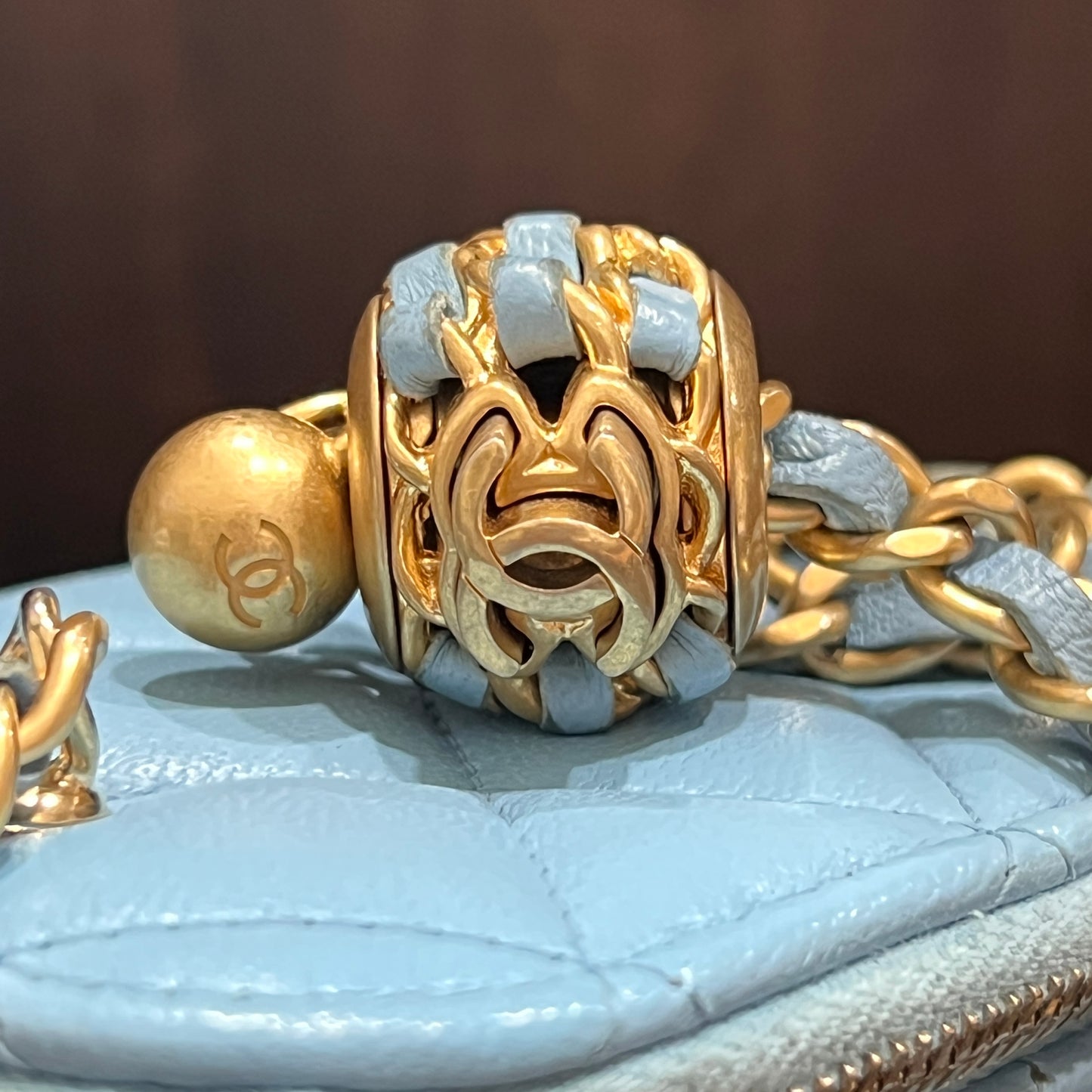 CHANEL Mini Vanity Bag Light Blue