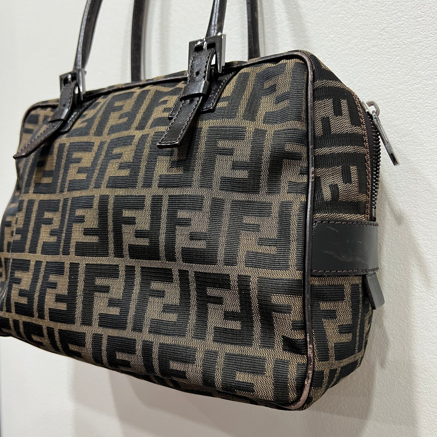 FENDI Tobacco Zucca Handbag